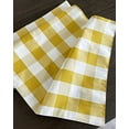 thumbnail image 3 of Fennco Styles Classic Buffalo Check Cotton Blend Table Runner 16" W x 54" L - Yellow Holiday Table Cover for Banquets, Christmas, Special Events and Home Décor, 3 of 5