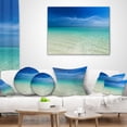 thumbnail image 3 of Designart Turquoise Ocean Under Blue Sky - Modern Seascape Throw Pillow - 16x16, 3 of 4