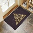thumbnail image 4 of Shine Christmas Tree Linen Nonslip Floor Mat, Entryway Doormat Durable Low-Profile Mat Home Decor, Rug Washable Kitchen Bathroom Laundry Bedroom Living Room Doormats 30x17in, 4 of 6
