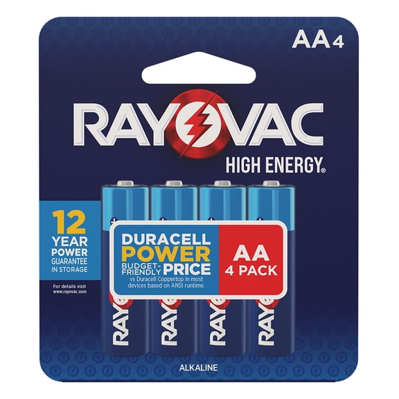 Rayovac High Energy AA Batteries (4 Pack), Double A Batteries