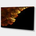 thumbnail image 2 of Abstract Yellow Flower on Black - Extra Large Floral Wall Art, 2 of 4