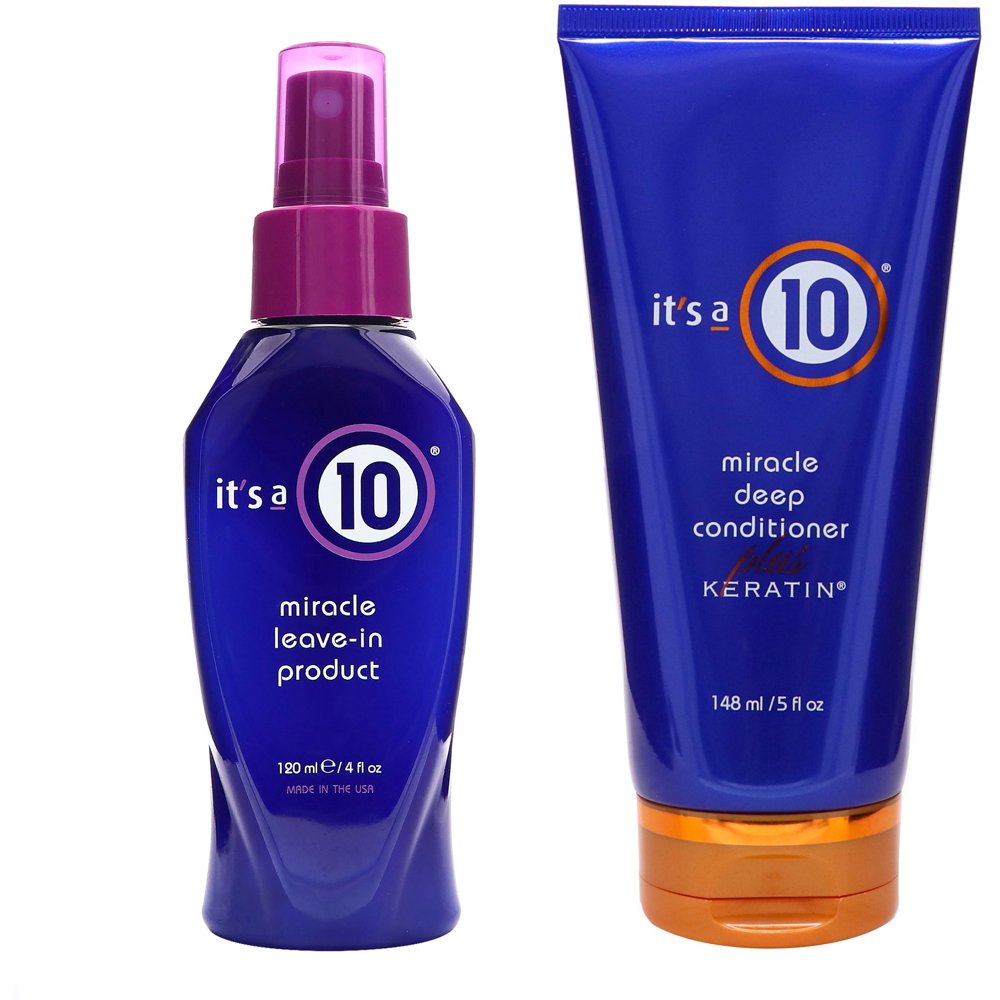 It's a 10 4 Pack It's a 10 Haircare Miracle LeaveIn, 4 oz. and Deep Conditioner plus