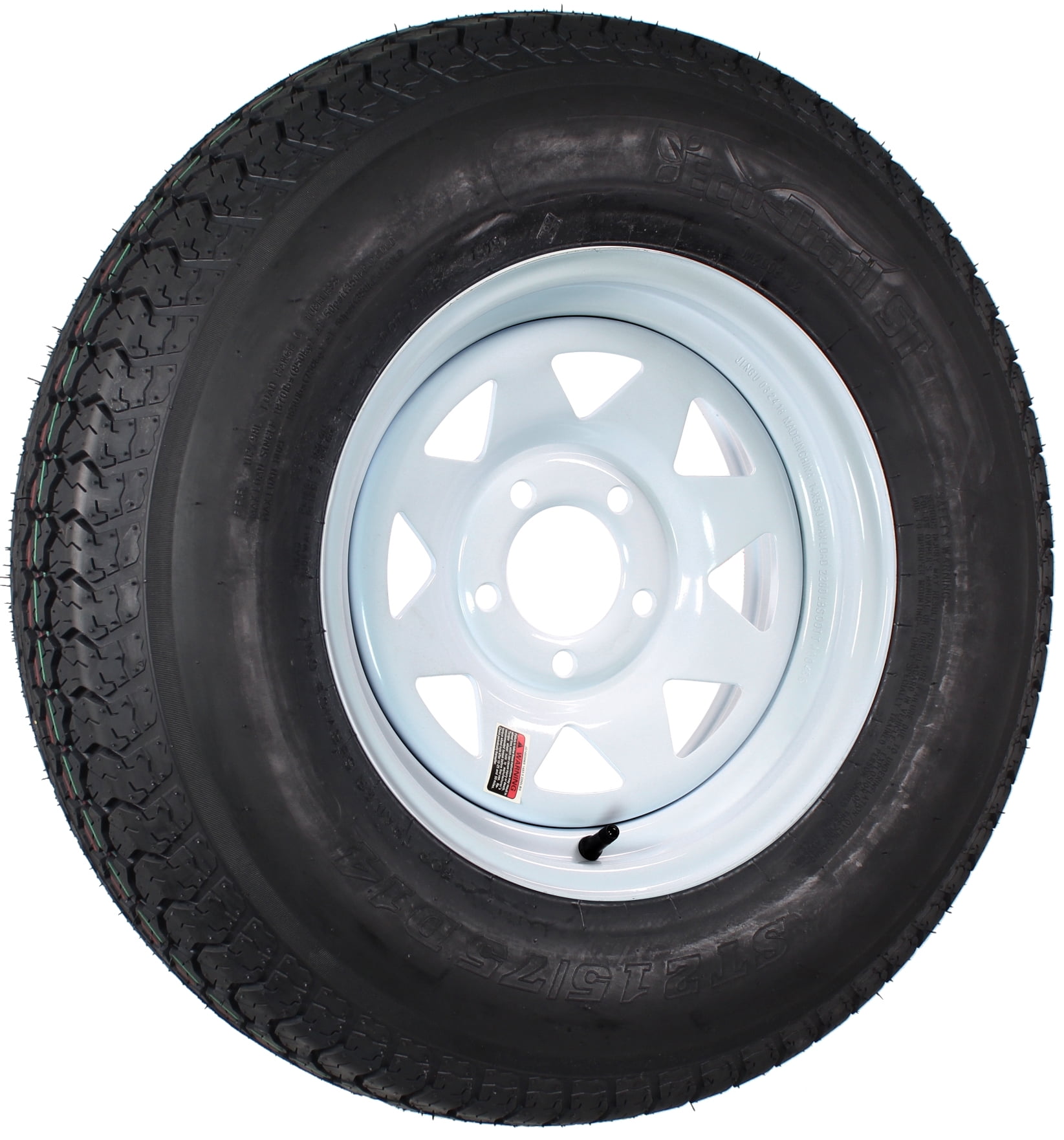 Tire & Wheel Assemblies Trailer Trailer Tire On White Spoke Wheel Rim