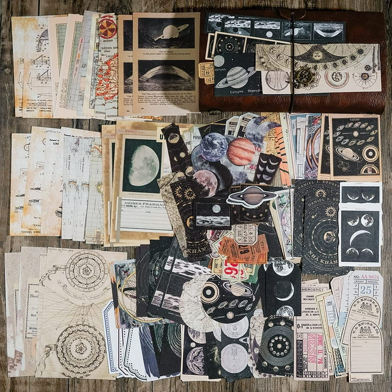 Scrapbook Supplies Pack (200 Pieces) for Art Journaling Bullet