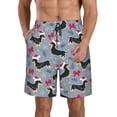 thumbnail image 1 of Balery Christmas Hat Dachshund Traje de Baño Estilo Hawaiano para Hombre, Shorts de Secado Rápido con Bolsillos-3X-Large, 1 of 6