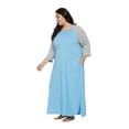 thumbnail image 3 of Oussum Women Nightdress Loungewear Long Sleeve Sleepwear Dress with Pockets, 3 of 8