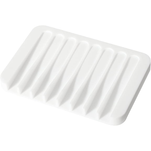 Soap Dish Shower Waterfall Soap Tray Soap Saver Soap Holder for Bathroom, Kitchen, Counter Top, Flexible Silicone, Keep Soap Bars Dry, Easy Cleaning