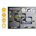 thumbnail image 7 of [Officially Licensed Product] - Motorcycle Domed Custom-Made Personalized Metal License Plate Frame with Proud Parent U.S. Army & Star Logo Design - Gold, 7 of 7