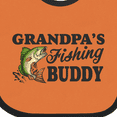 thumbnail image 4 of Inktastic Grandpa's Fishing Buddy Boys Baby Bib, 4 of 4