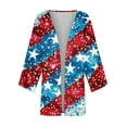 thumbnail image 5 of TrendVibe365 Kimono Cardigans for Women Fall Tie Dye Funny Tshirts Loose Fit 3/4 Sleeve Shawl Collar Tops Sexy Clothes Lightweight Everyday Wear Beach Vacation Outfits Trendy Going Out Cardigan, 5 of 5