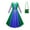 Dress + Bag, variant on Little Girls Winifred Sanderson Sister Costume Dress Long Sleeve Witch Dress 4-10T