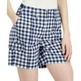 thumbnail image 2 of MSRP $40 Style & Co Womens Gingham Zigzag-Stitching Shorts Blue Size 6, 2 of 3