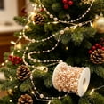 thumbnail image 5 of Christmas Bead Garland, Flexible Plastic Pearl Beaded String, Shiny Ball Bead Chain Ornament for Christmas Tree, Fireplace Mantle, Wreath, Holiday Home Decor, Party Display & DIY Craft Projects, 5 of 7