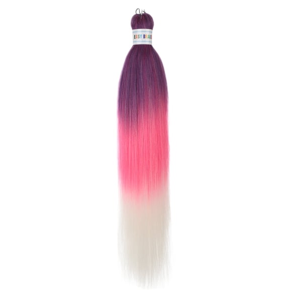 XmhyTop 6 Packs 3-Tone Ombre Pre-Stretched Braiding Hair, 26-Inch Synthetic Hair Extensions, Hot Water Setting for Crochet Braids, D