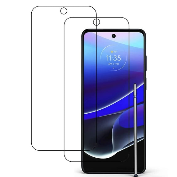 [2 Pack] Tempered Glass Screen Protector Frontier Protective Protector Clear Cover for Motorola Moto G Stylus 5G 2022