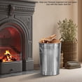 thumbnail image 4 of Gardenised Round Galvanized Steel 17 Gallon Trash Can with Lid and handles Durable Metal Storage Bucket for Backyard Lawn Garden and Yard Use Weather-Resistant Garbage Can for Indoor and Outdoor, 4 of 6