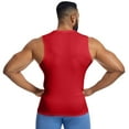 thumbnail image 4 of Yiaimeir Men's Sleeveless Compression Tank Tops Moisture-Wicking Athletic Tank Top For Gym Running Training & Sports Red,Size S-3XL, 4 of 4