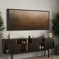 thumbnail image 3 of Large Framed Canvas Print Minimalist Abstract Wall Art with Warm Brown OmbreWall Art Decorative Ready to Hang Painting for Living room Bedroom 60x30 inches Black Frame, 3 of 9