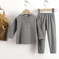 thumbnail image 2 of Gubotare Pajama for Kids Toddler Kids Boys Girls Cotton Sung Fit Sleepwear Pajamas 2pcs Pjs Set 18 24 Months (Grey,18-24 Months), 2 of 4