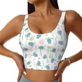 thumbnail image 1 of Fotbe Sea Turtle Sujetador Deportivo Largo sin Aros para Mujer con Almohadillas y Soporte Medio, Transpirable y Absorbente, Camiseta Tipo Chaleco o Tank Top-Small, 1 of 8