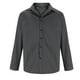 thumbnail image 5 of Blusa y camisa de manga larga con cuello vuelto para hombre, blusa informal de moda con cuello vuelto, manga larga, cremallera, botones de lino, blusa de algodón para hombre, 5 of 5