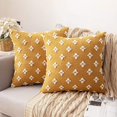 thumbnail image 1 of Juego de 2 fundas de almohada decorativas, funda de almohada de Jacquard rombal, funda de cojín cuadrada suave para sofá, cama, dormitorio, coche, sala de estar JFHHH pequeña, 1 of 5