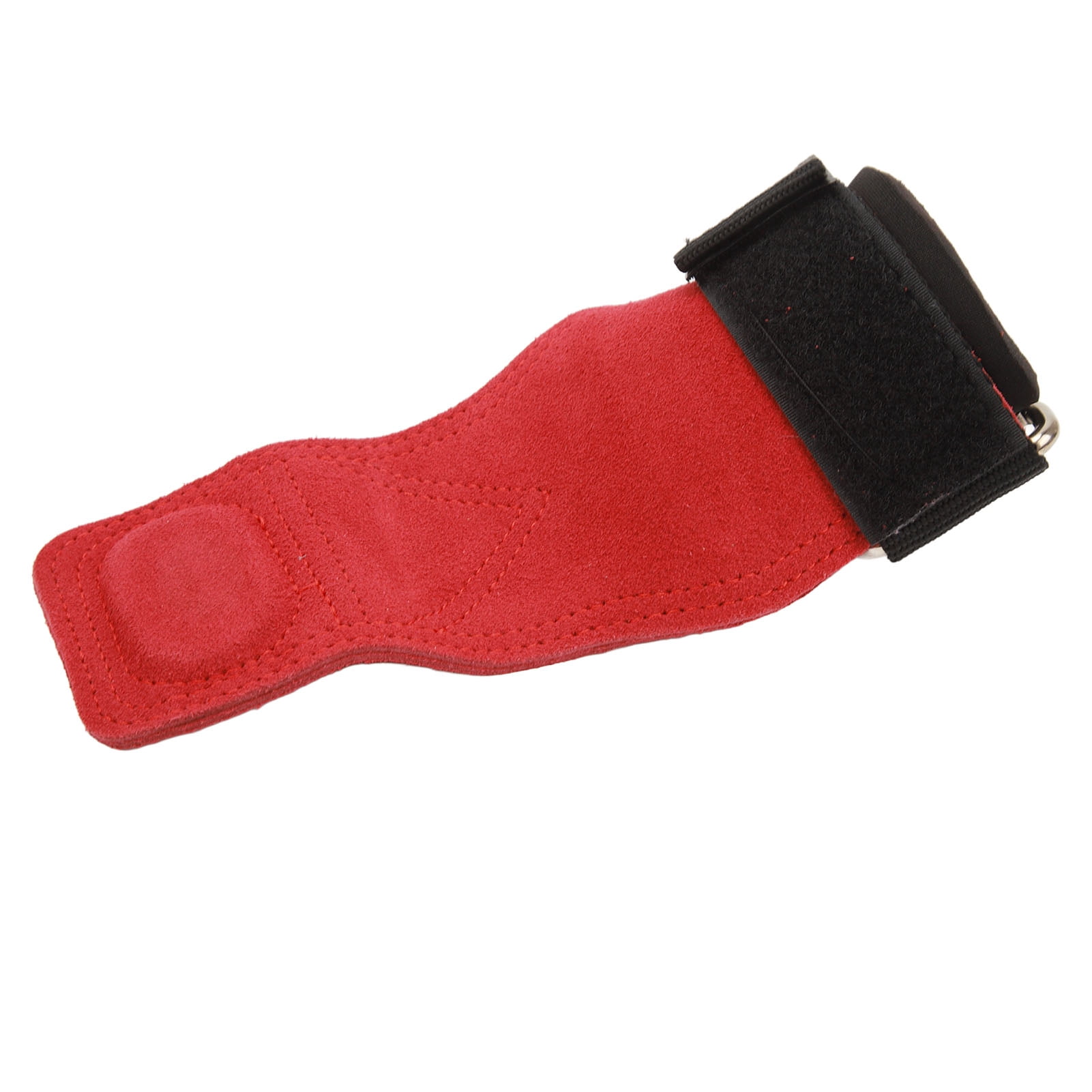 1 Pair Weight Lifting Grip Straps Double Cowskin Deadlifts Pull Up Lifting Gloves Accessories for Gymnastic Fitness Red