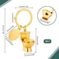 thumbnail image 2 of PH Toilet Novelty Keychain Key Organizer Holder Funny Keyring Mini Key Charms Metal Toilet Seat Model Keychain for DIY, 2 of 9