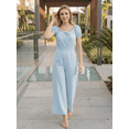 thumbnail image 2 of Jumpsuit Largo Fluido, Tela Ligera y Ajuste en Cintura, Estilo Casual Elegante para Mujer, 2 of 5