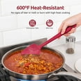 thumbnail image 3 of U-Taste 600°F High Heat Resistant Silicone Spatula Set of 4, BPA-Free Food Grade Kitchen Cooking Baking Mixing One Piece Seamless Flexible Rubber Scraper for Nonstick Cookware (Red), 3 of 10