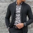 thumbnail image 3 of Men's Cardigan Single-breasted Sweater Top European and American Sweater Men's Wear Versatile Use, 3 of 5