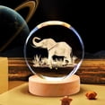 thumbnail image 1 of Lámpara de cielo estrellado luminoso, un ciervo te tiene, lámpara de ambiente de proyección de luz nocturna de bola de cristal, regalo creativo, nuevo regalo pequeño extraño, 1 of 1
