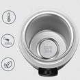 thumbnail image 5 of Auto Shut-Off 12V/24V Car Heated Cup - Stainless Steel Insulated Travel Mug with Temperature Control & Anti-Spill Lid, Leak-Proof Design for Truck/SUV/RV (Includes 110cm DC Power Cord) black, 5 of 9
