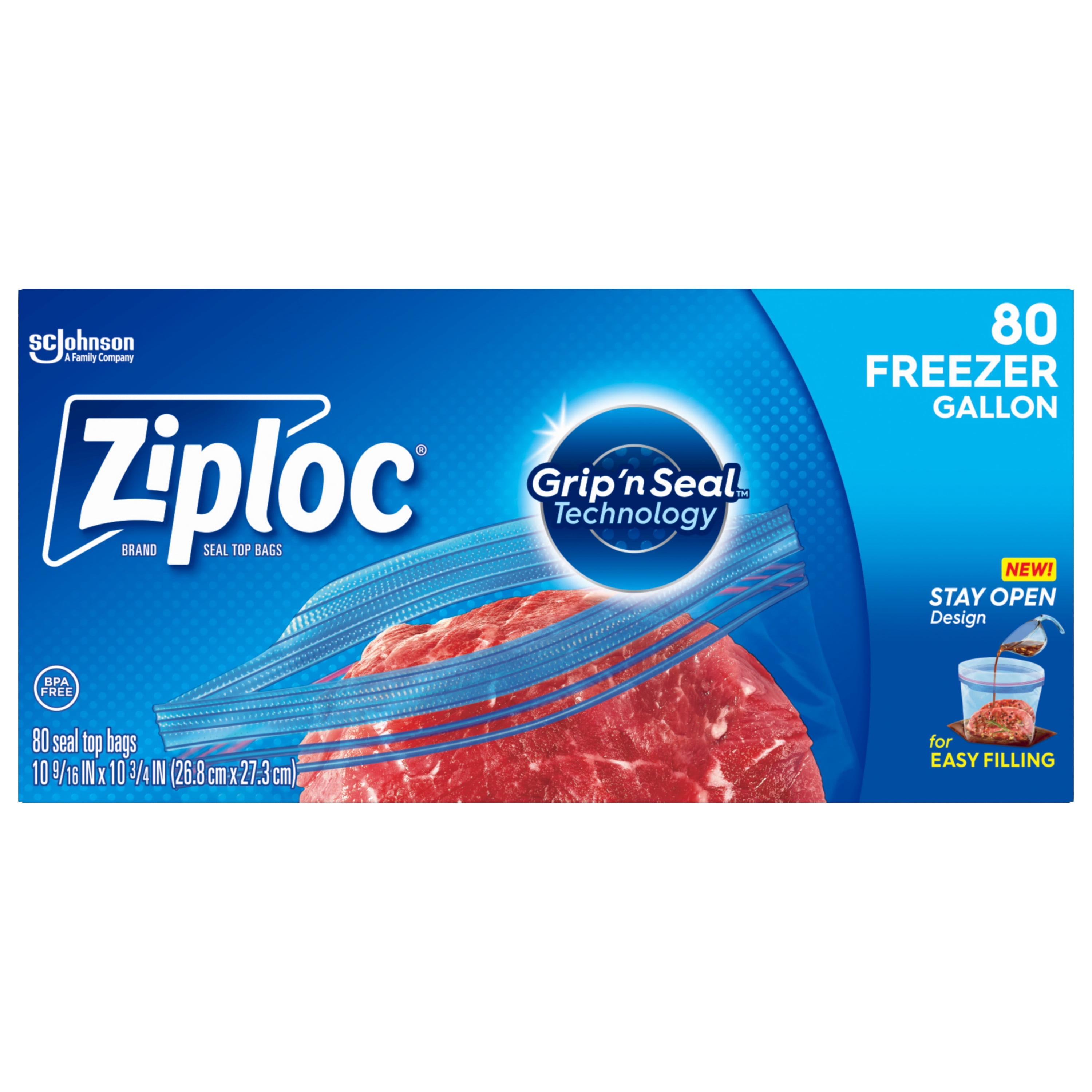 Ziploc - Freezer Bag: 1 gal, Clear, Plastic - 76938927 - MSC Industrial  Supply