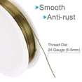 thumbnail image 3 of Uxcell 24 Gauge Copper Wire 0.5mm Dia Golden Brown Resistant Beading Wires Pendant Making Art Craft 6.5M 1 Roll, 3 of 6