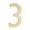Metallic, variant on Architectural Mailboxes 4" Brass Floating House-Number 3