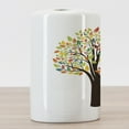 thumbnail image 3 of Tree Ceramic Toothbrush Holder, Abstract Leaves Forest Flora Autumnal Tones Illustration Spring Nature Colorful Design, Decorative Versatile Countertop for Bathroom, 4.5" X 2.7", Multicolor, 3 of 4