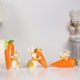 thumbnail image 3 of Figura de conejo de Pascua con zanahoria, escultura de resina hecha a mano para interior y exterior, jardín, césped, patio, balcón, decoración de mesa del hogar., 3 of 8