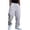 Gray, variant on Men's Casual Sports Sweatpants Straight Leg Fashion Trend Solid Color Leather Label Mens Shorts Pants