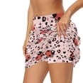 thumbnail image 2 of Garronmavis Women's Golf Skort A Line Cute Tennis Skorts Mini Casual Skirt with Short Pockets Workout Skirt Womens Animal Print Skort, Cute Pink Leopard, Size S, 2 of 7