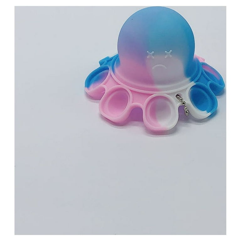 Reversible Octopus Pop Fidget Toy - 3 Pack, 2 Faces, Flip Push