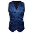 thumbnail image 1 of SDNall Men Color Matching Casual Double-Breasted Button Workwear Waistcoat, 1 of 4