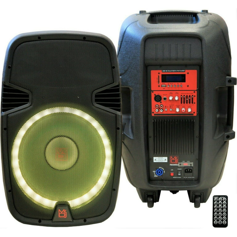 Mr. Dj PBX2159S Altavoz Pasivo Portátil de 2 Vías de 12 con Iluminación  LED Accent