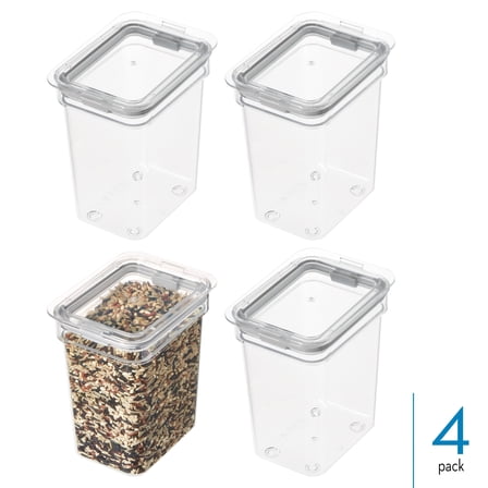 iDesign Small Food Storage Bin with Airtight Lid - Ideal for Kitchen Countertop or Pantry Storage