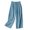 Blue, variant on Bmisegm Linen Pocket Elastic Breathable Trousers Loose Cotton Waist Pant Womens Pants Pants for Women Navy XXL