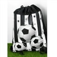 thumbnail image 3 of 24 Bolsas con Cordón para Recuerdos de Fiesta de Fútbol, Bolsa de Regalo de Balón de Fútbol, Suministros de Decoración para Fiestas Temáticas Deportivas para Niños A, 3 of 3