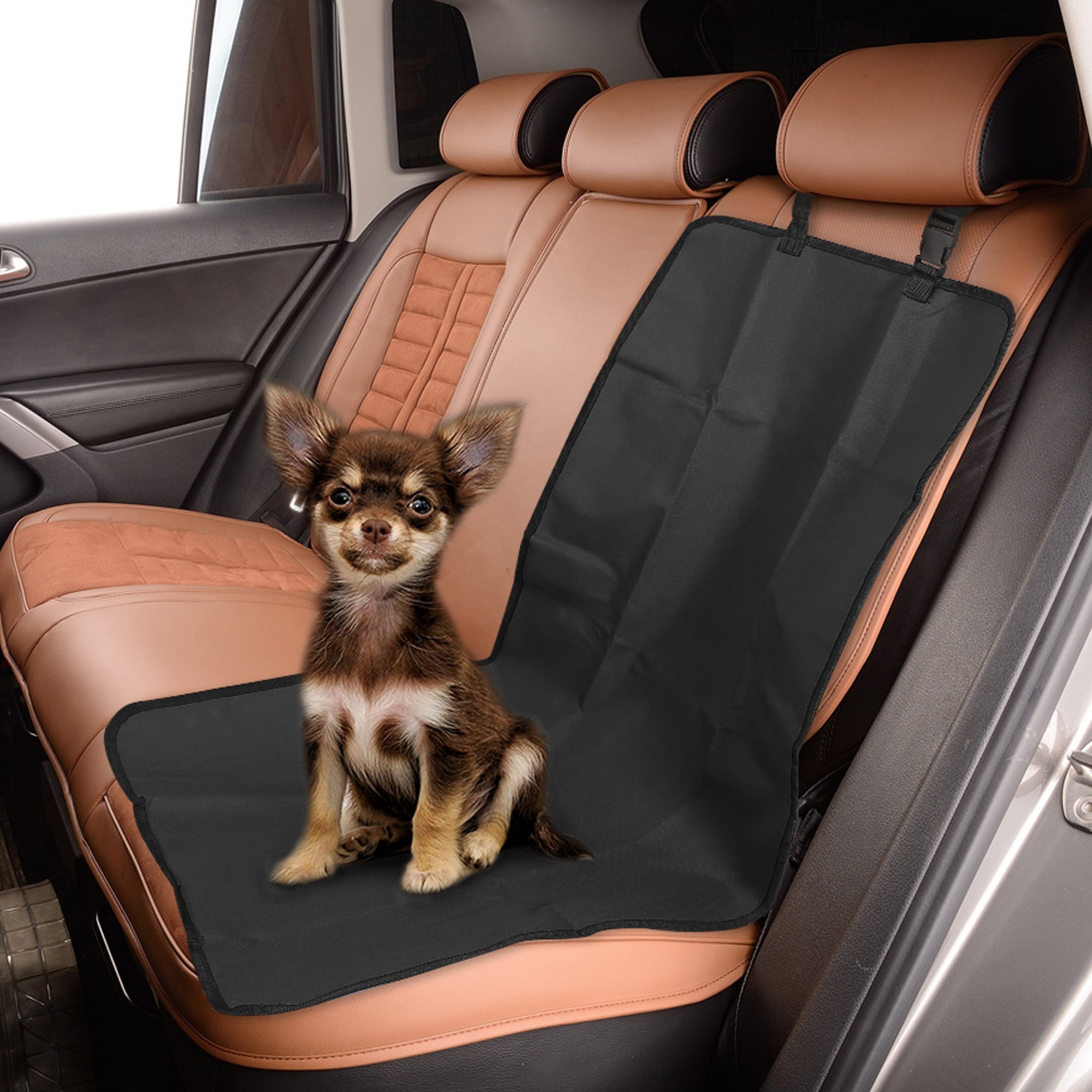 Unique Bargains Universal Car Front Pet Dog Back Seat Cover Protector Waterproof Black