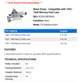 thumbnail image 2 of Water Pump - Compatible with 1965 - 1968 Mercury Park Lane 1966 1967, 2 of 2