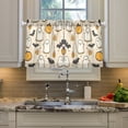thumbnail image 2 of Yayeee Kitchen Curtains Tier Pair Light Filtering 27"x36" Rod Pocket Short Cafe Window Panel, Halloween Cute Ghosts, 2 of 7