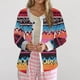 thumbnail image 1 of Puntoco Chaqueta Tipo Cárdigan Informal Con Botones Y Estampado Navideño Para Mujer, 1 of 5